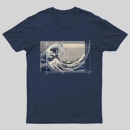 Hokusai Meets Fibonacci Geeky T-Shirt