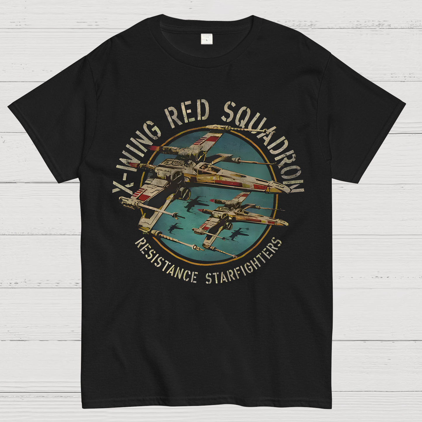 Star Wars X-Wing Squadron Faded Portrait Geek T-Shirt