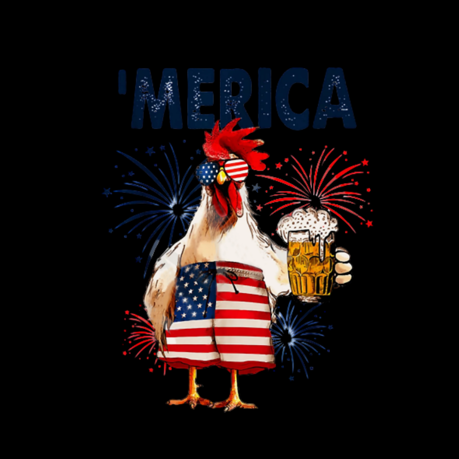 Independence Day Chickens Geeky T-Shirt