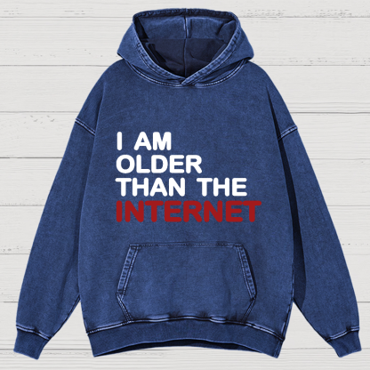 I Am Older Than The Internet Vintage Distressed Hoodie