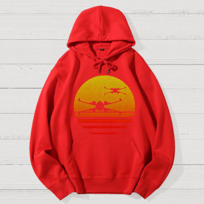 Sunset X-Wing Starfighter Geek Cotton Hoodie