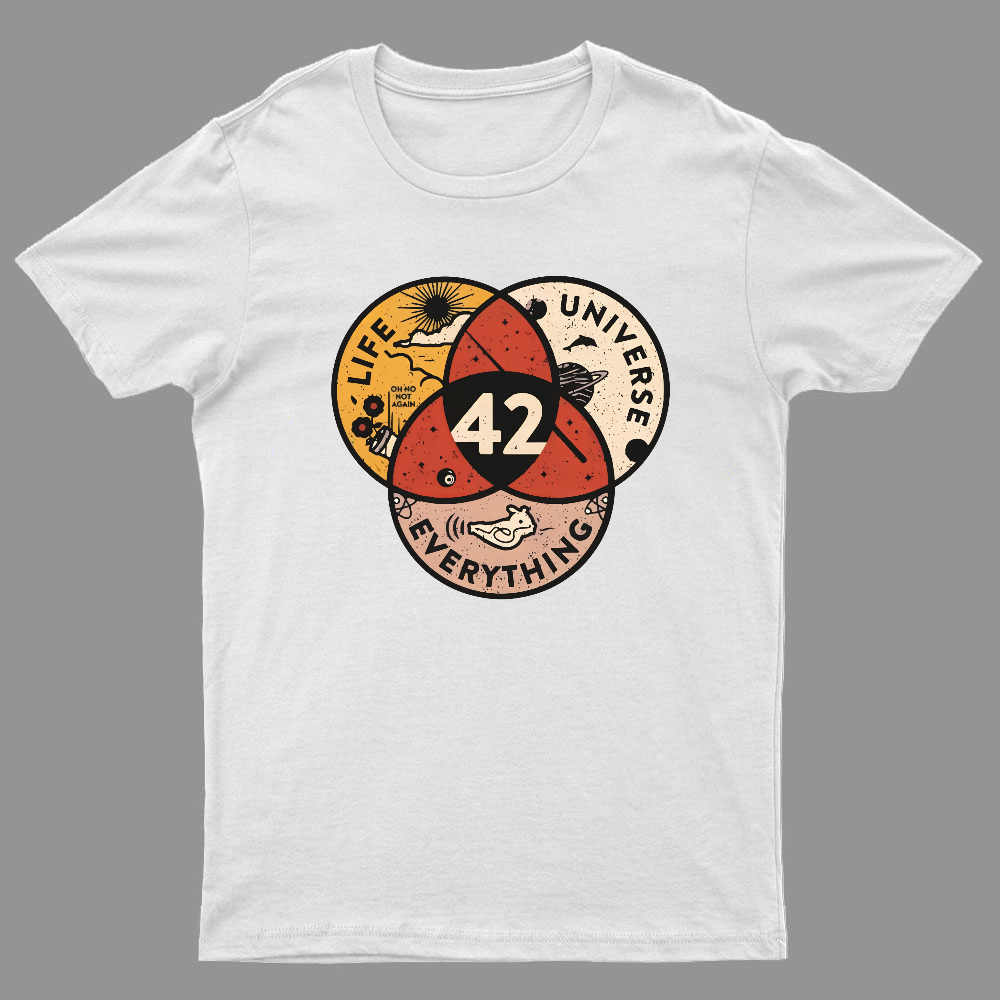 42 The Answer To Life The Universe And Everything Vintage Geeky T-Shirt