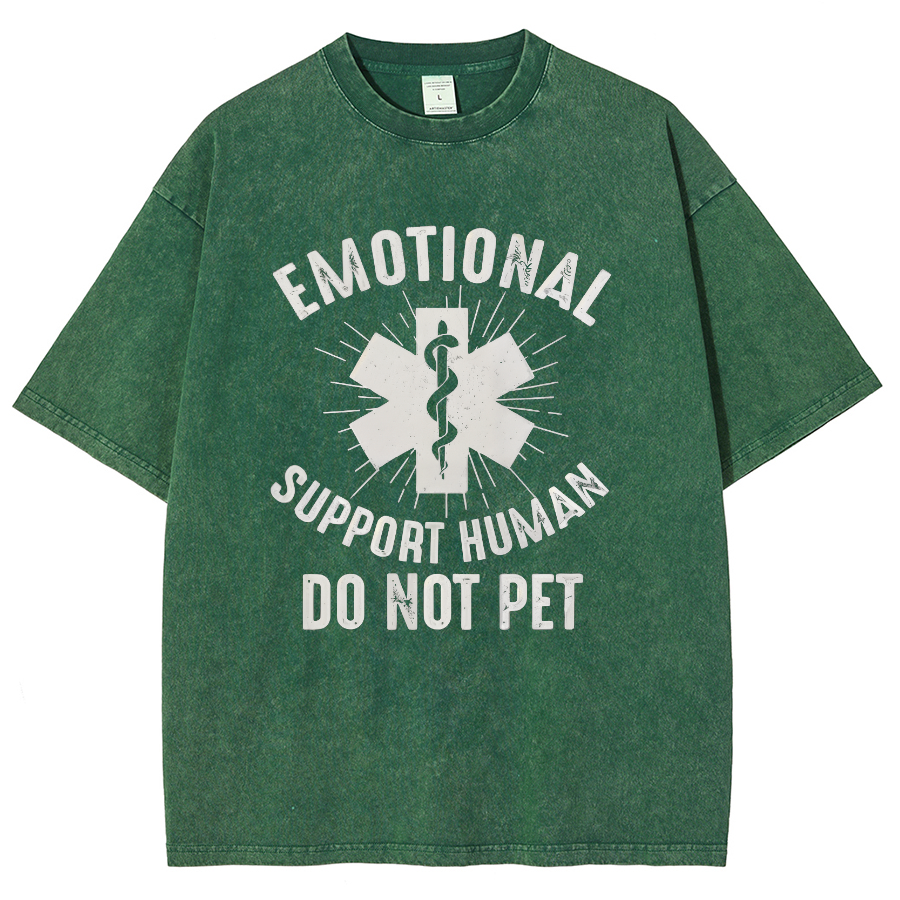 Emotional Support Human Vintage Distressed T-shirt