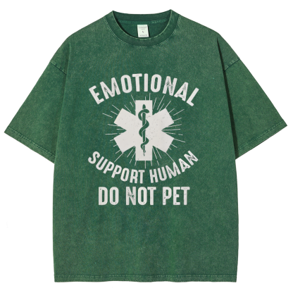 Emotional Support Human Vintage Distressed T-shirt
