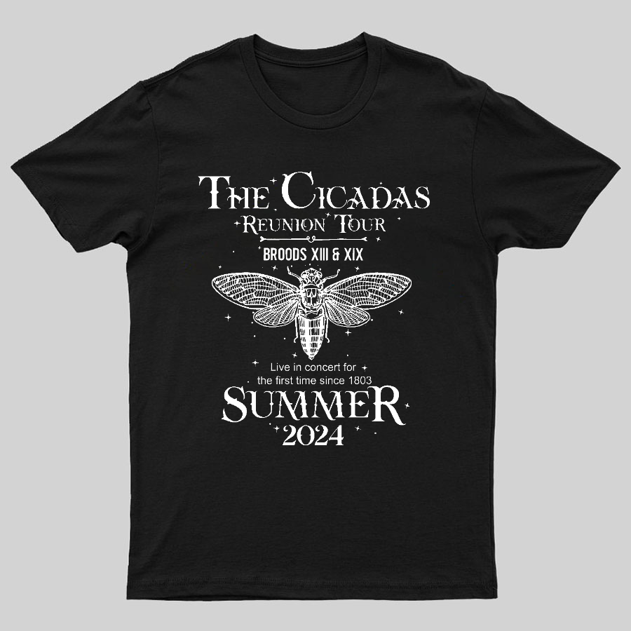 The Cicada Reunion U.S Tour 2024 Cicada Geeky T-Shirt