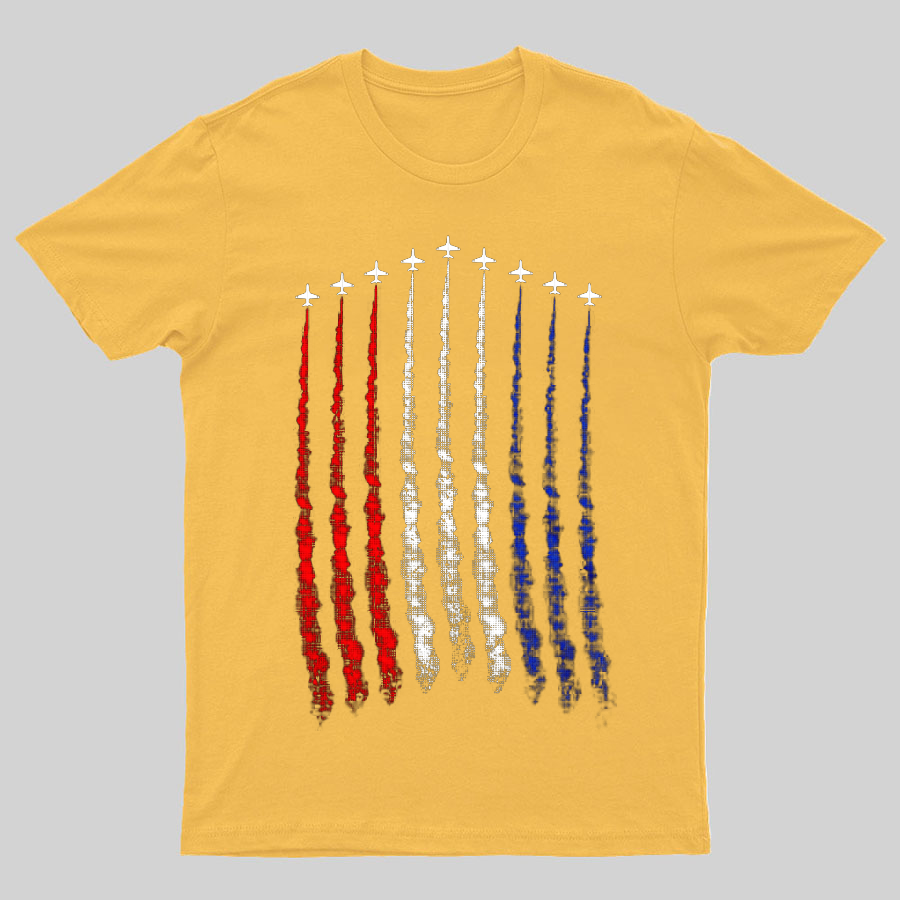 Red White Blue Air Force Flyover 1776 T-Shirt