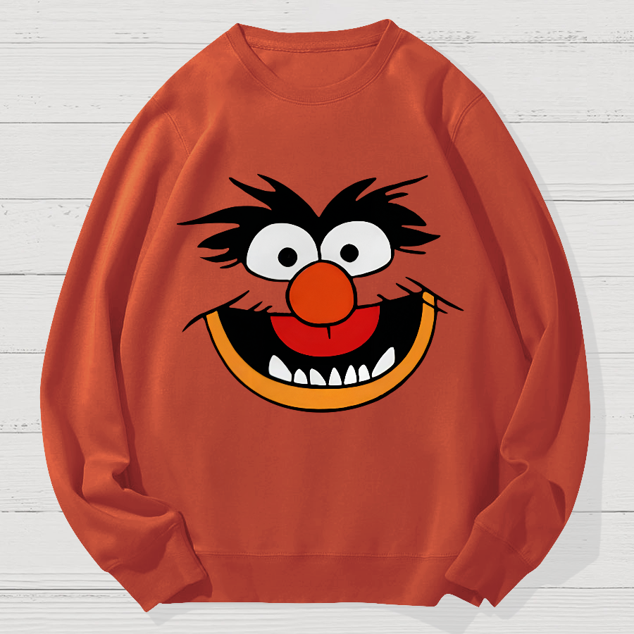Popfunk Pop Culture Puppet Face Geek Cotton Sweatshirt