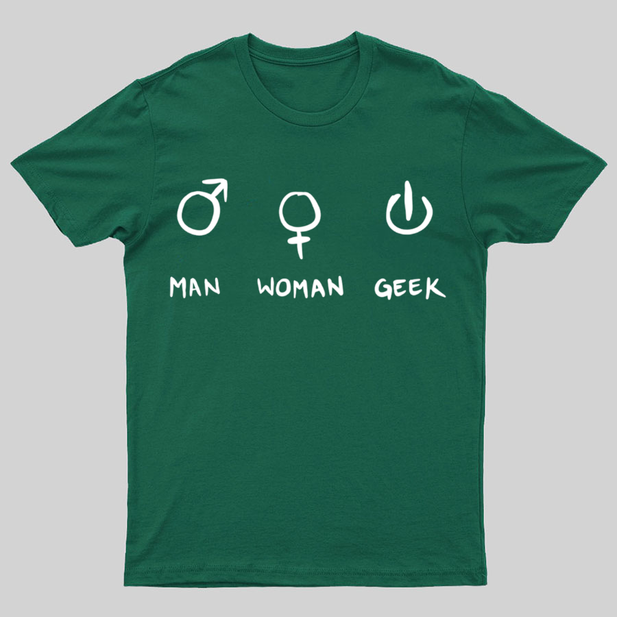 Symbols For Man, Woman & Geek T-Shirt