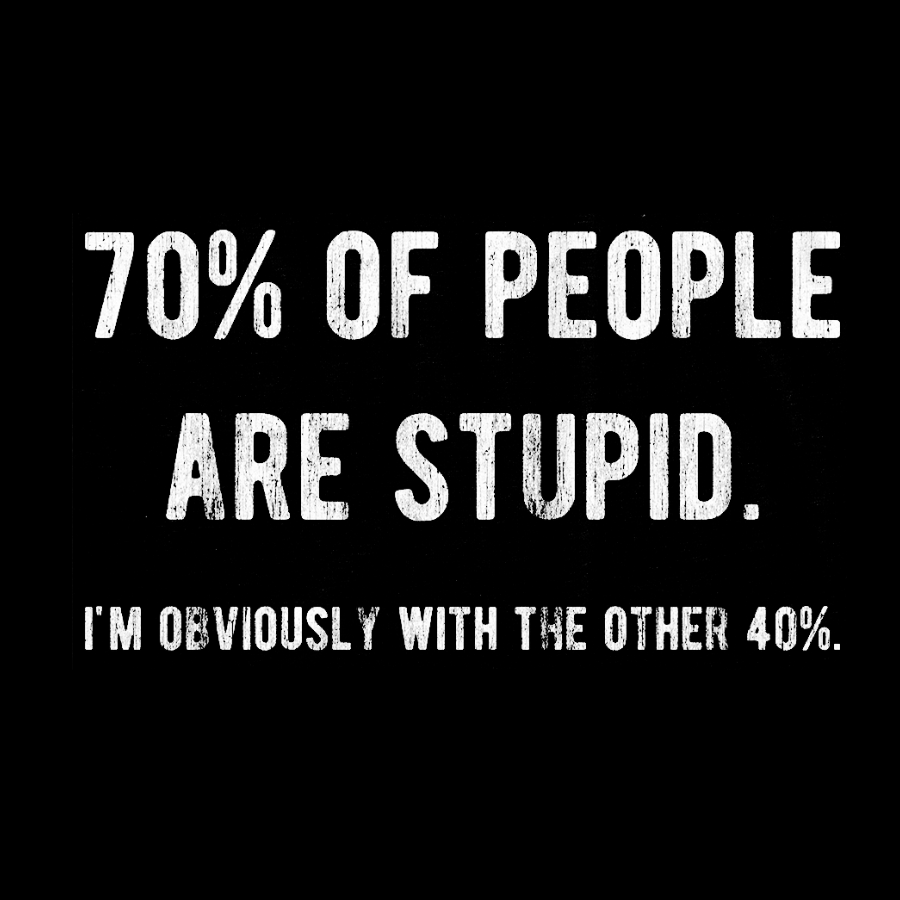 70% People Stupid, With Other 40%, Geeky , Nerdy Math Joke Shirts