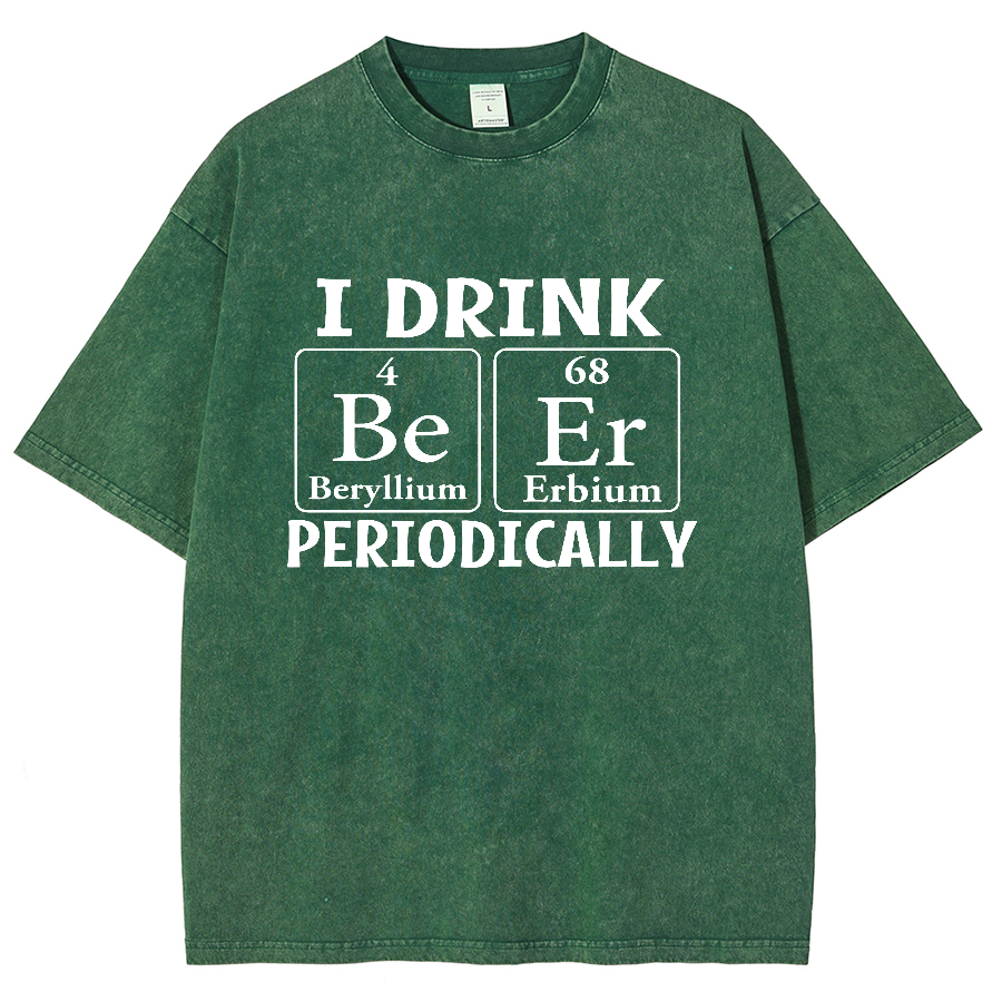 I Drink Beer Periodically Vintage Distressed T-shirt
