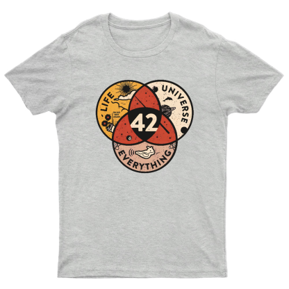 42 The Answer To Life The Universe And Everything Vintage Geeky T-Shirt