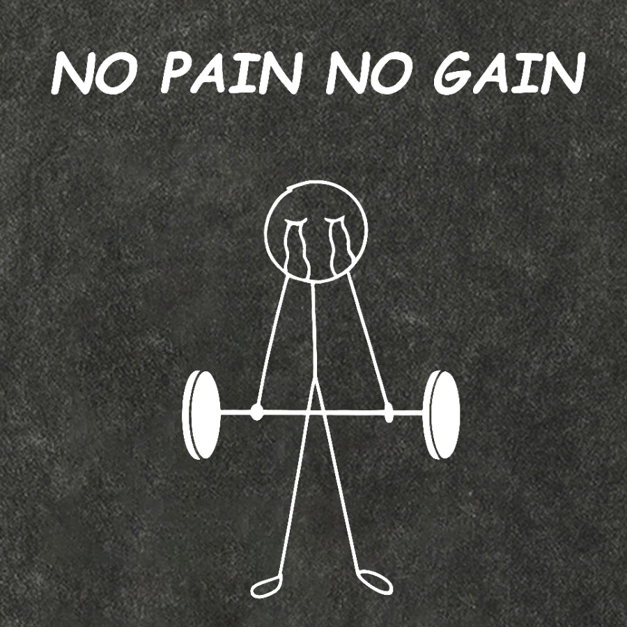 No Pain No Gain Vintage Distressed T-shirt