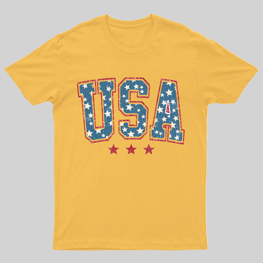 USA Stars and Stripes Geeky T-Shirt
