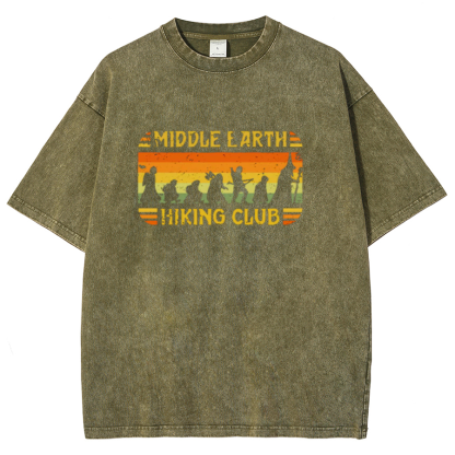 Middle Earth Hiking Club Vintage Distressed T-shirt