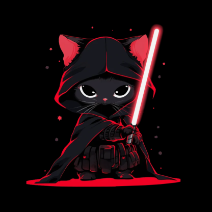 Cat Vader Embrace the Feline Dark Side! Nerdy T-Shirt