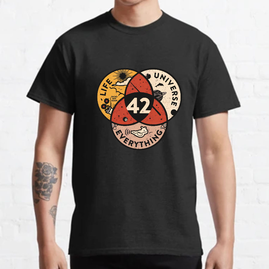 42 The Answer To Life The Universe And Everything Vintage Geeky T-Shirt