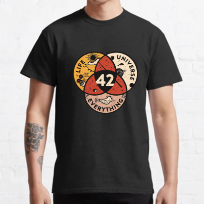 42 The Answer To Life The Universe And Everything Vintage Geeky T-Shirt