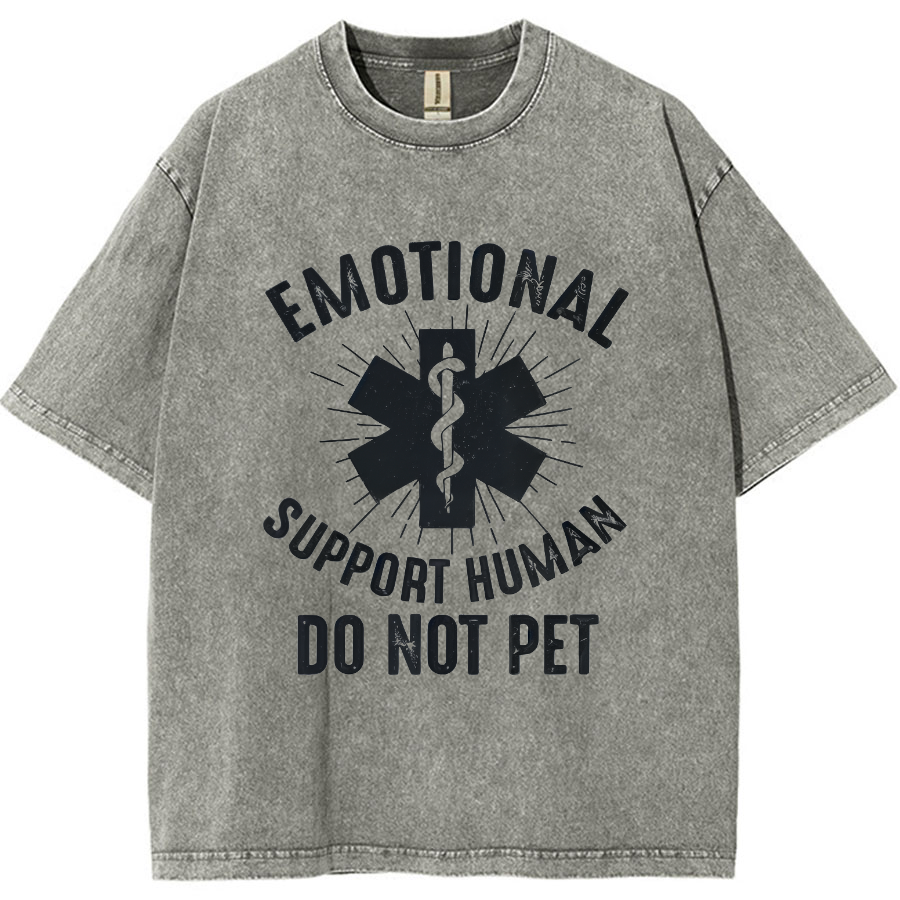 Emotional Support Human Vintage Distressed T-shirt