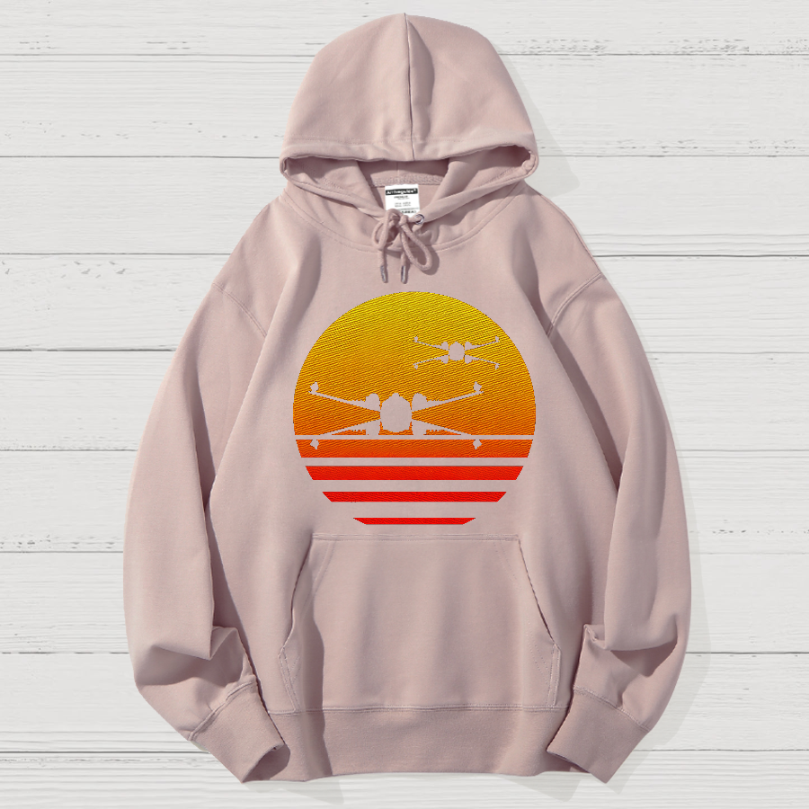 Sunset X-Wing Starfighter Geek Cotton Hoodie