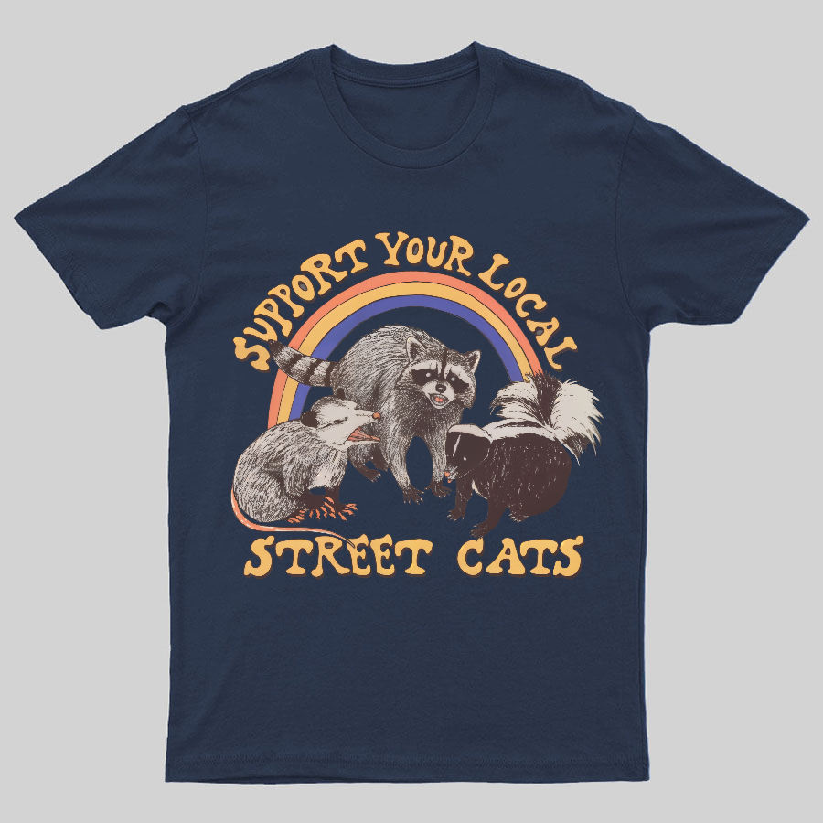Support Your Local Street Cats (raccoon) Tee