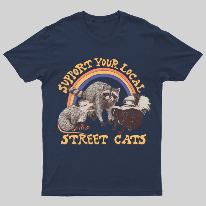 Support Your Local Street Cats (raccoon) Tee