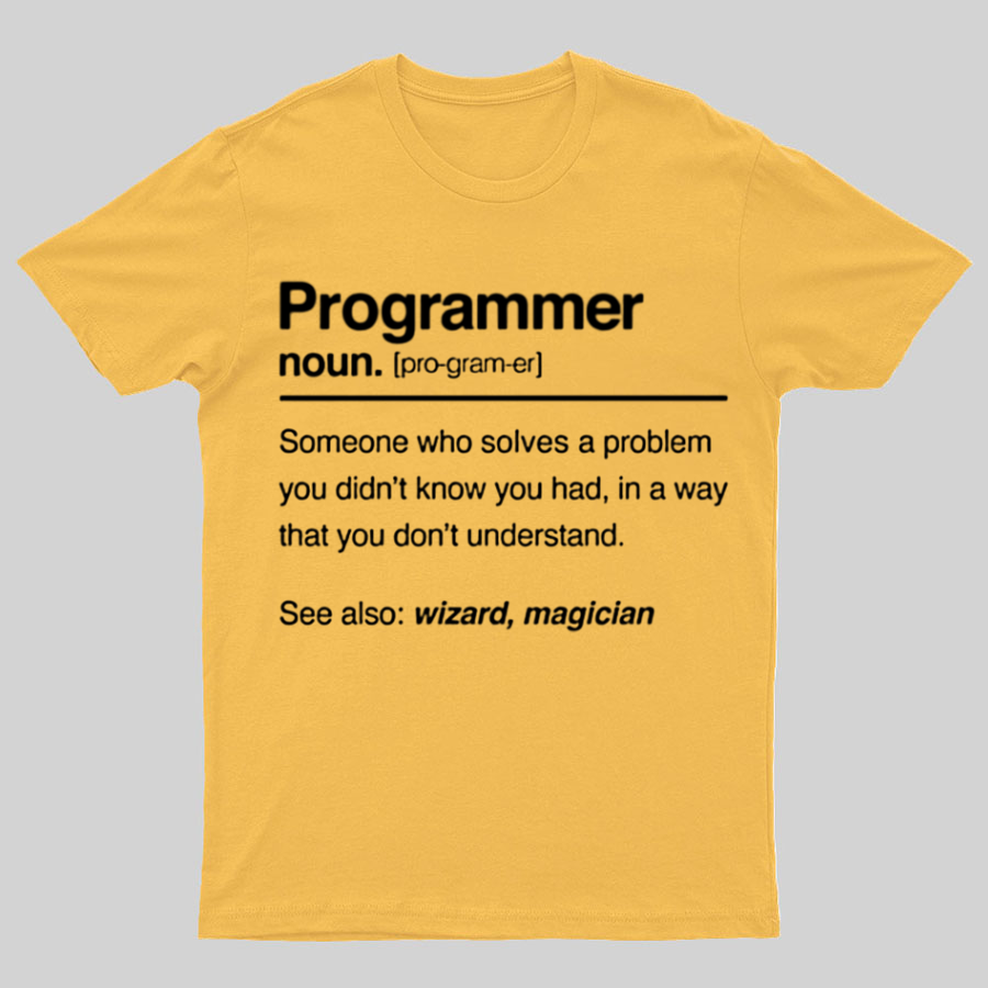 Programmer Noun Coding Nerd Shirt It Shirt Geeky T-Shirt
