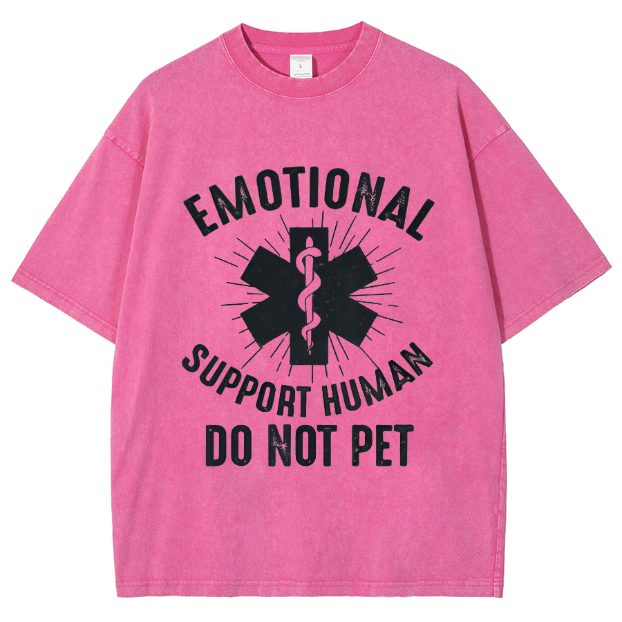 Emotional Support Human Vintage Distressed T-shirt