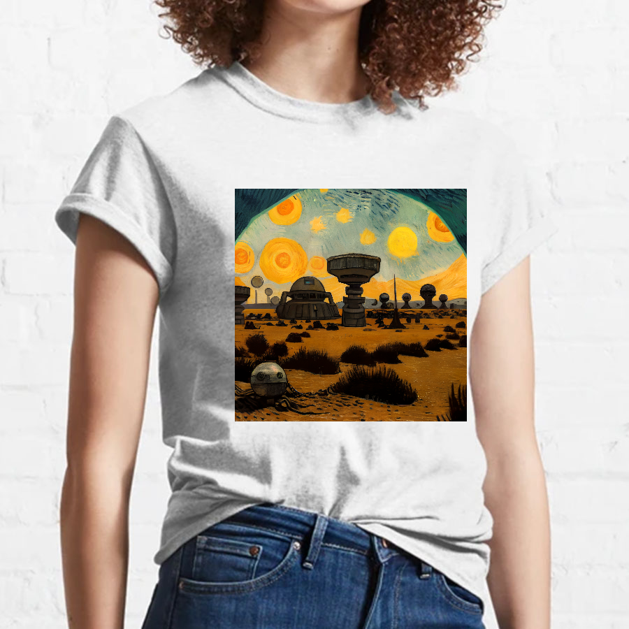 Starry Night in Mos Eisley Tatooine Nerdy T-Shirt