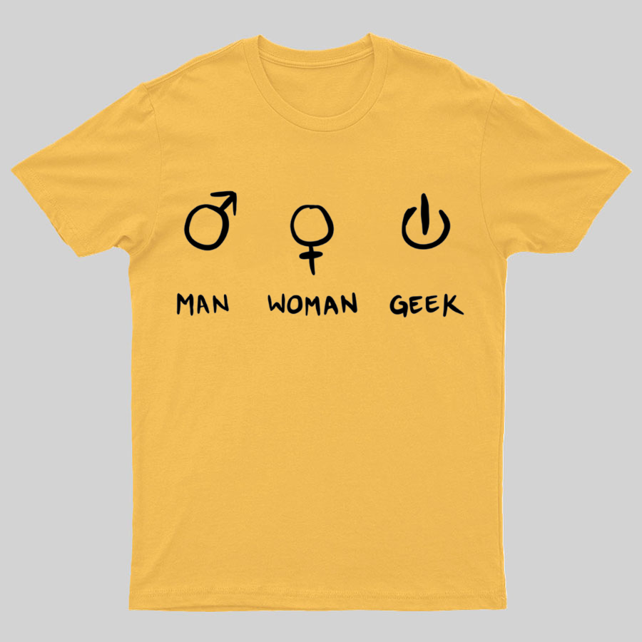 Symbols For Man, Woman & Geek T-Shirt