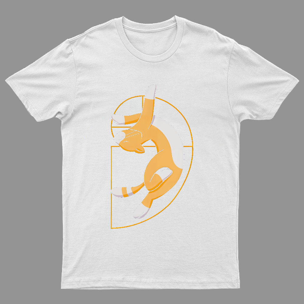 Fibonacci Spiral Cat Geeky T-Shirt