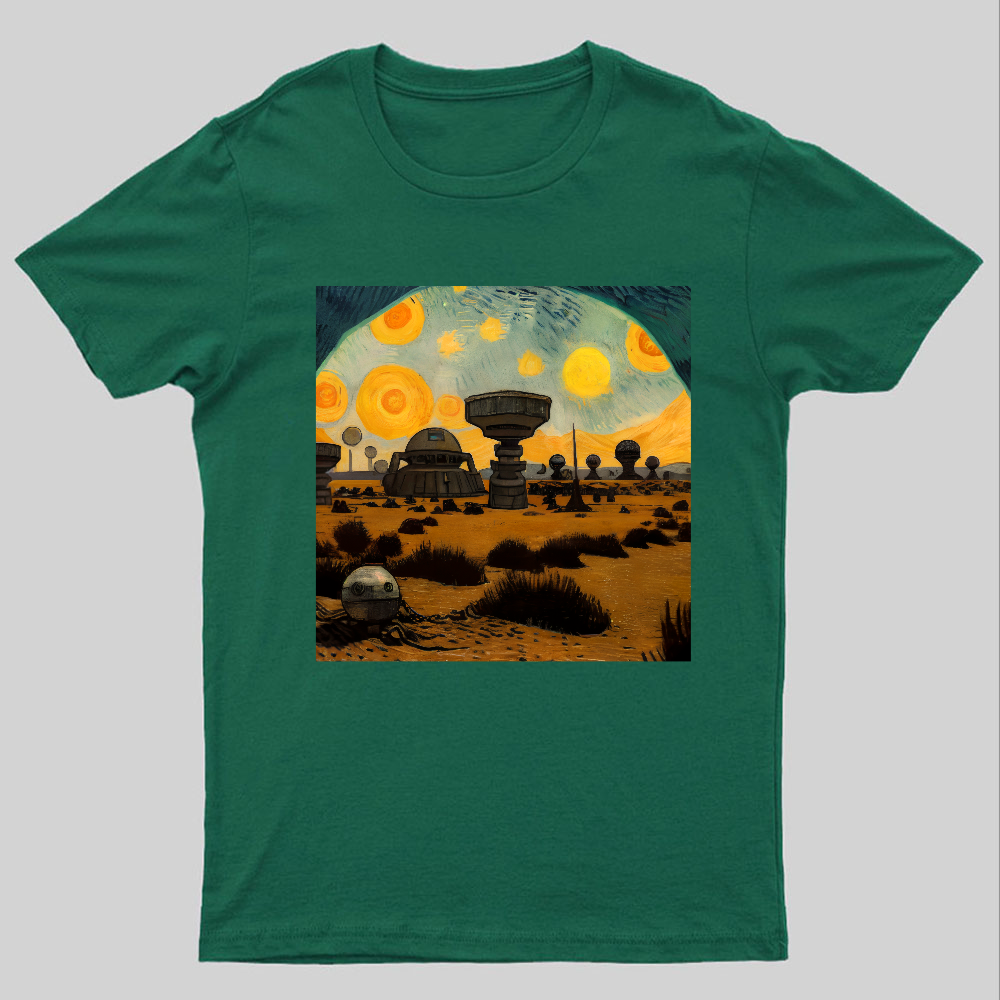 Starry Night in Mos Eisley Tatooine Nerdy T-Shirt