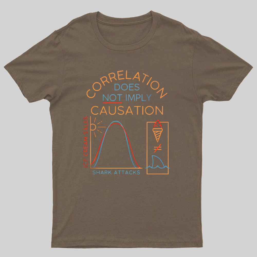 Correlation Does Not Imply Cauisation Geeky T-Shirt