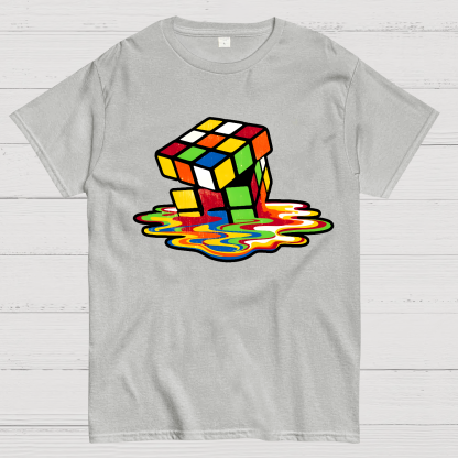 Retro Rubik's Cube Design Geek T-Shirt