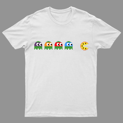 Teenage Mutant Ninja Turtles Chasing Pizza Geeky T-Shirt