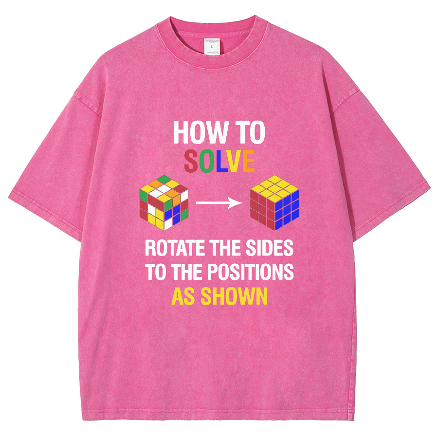How To Solve Competitive Puzzle Funny Speed Cubing Vintage Distressed T-shirt