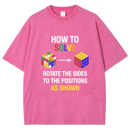 How To Solve Competitive Puzzle Funny Speed Cubing Vintage Distressed T-shirt