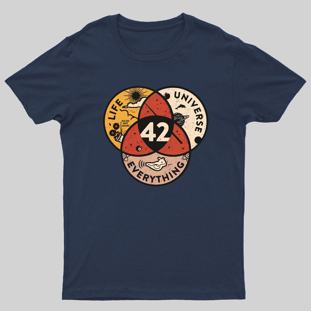 42 The Answer To Life The Universe And Everything Vintage Geeky T-Shirt