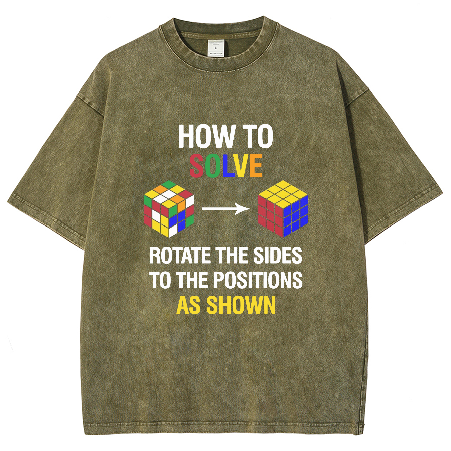 How To Solve Competitive Puzzle Funny Speed Cubing Vintage Distressed T-shirt