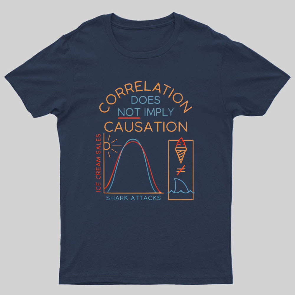Correlation Does Not Imply Cauisation Geeky T-Shirt
