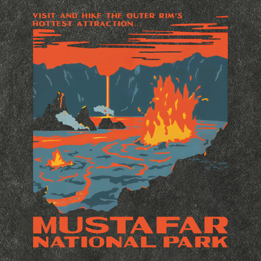 Mustafar National Park Vintage Distressed T-shirt