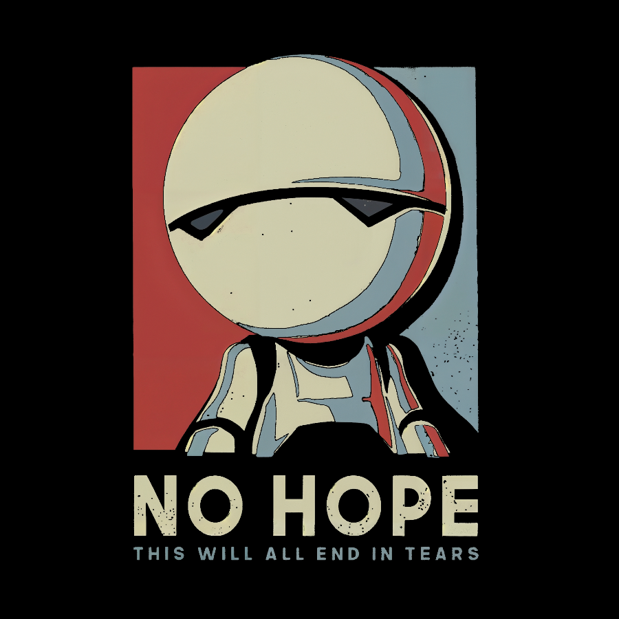 No Hope Marvin Robot Geeky T-Shirt