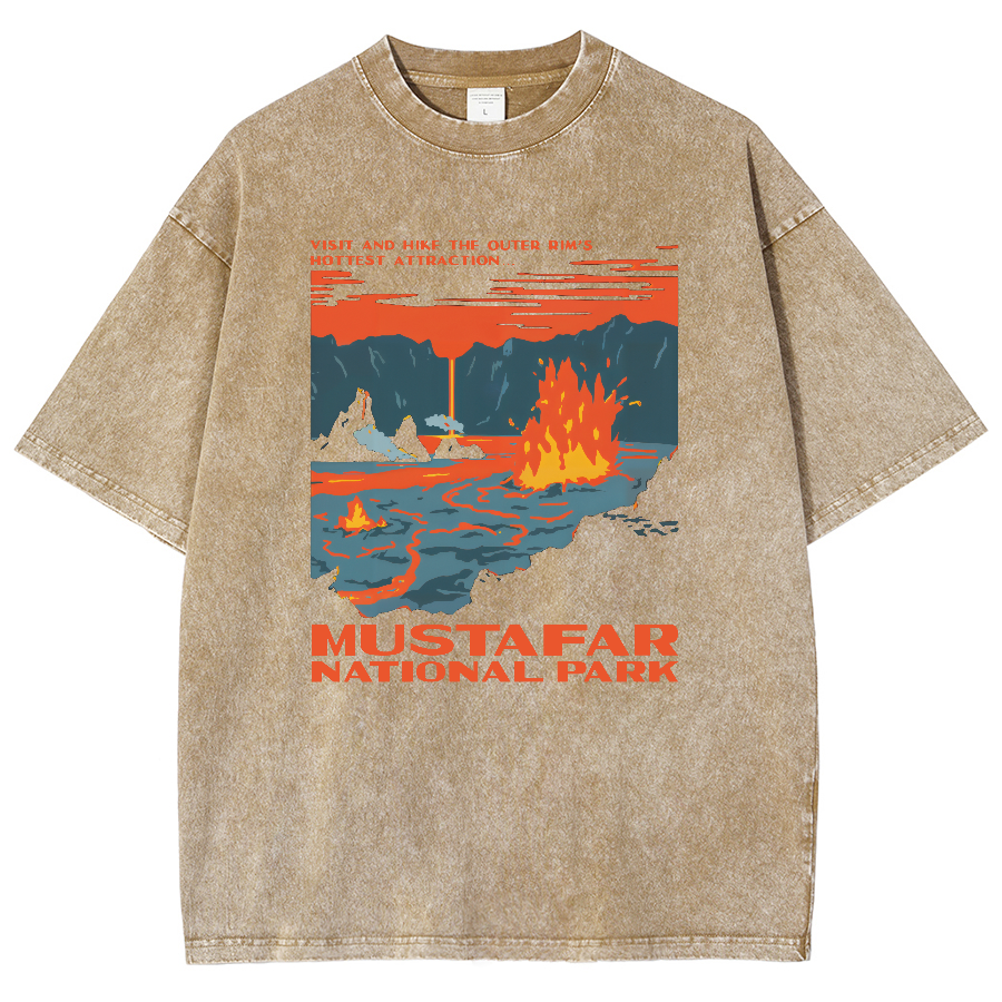 Mustafar National Park Vintage Distressed T-shirt
