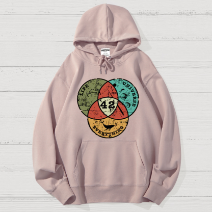 Life, the Universe & Everything Nerdy Graphic Geek Cotton Hoodie