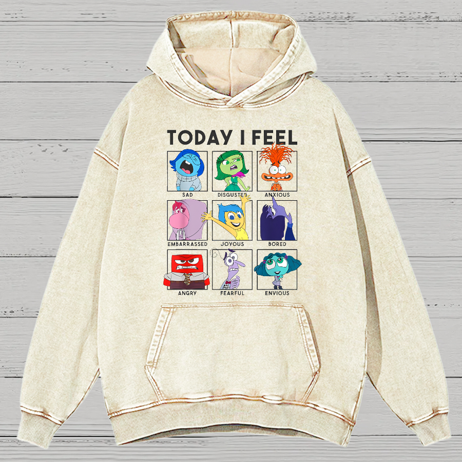 Today I Feel Funny Vintage Distressed Hoodie