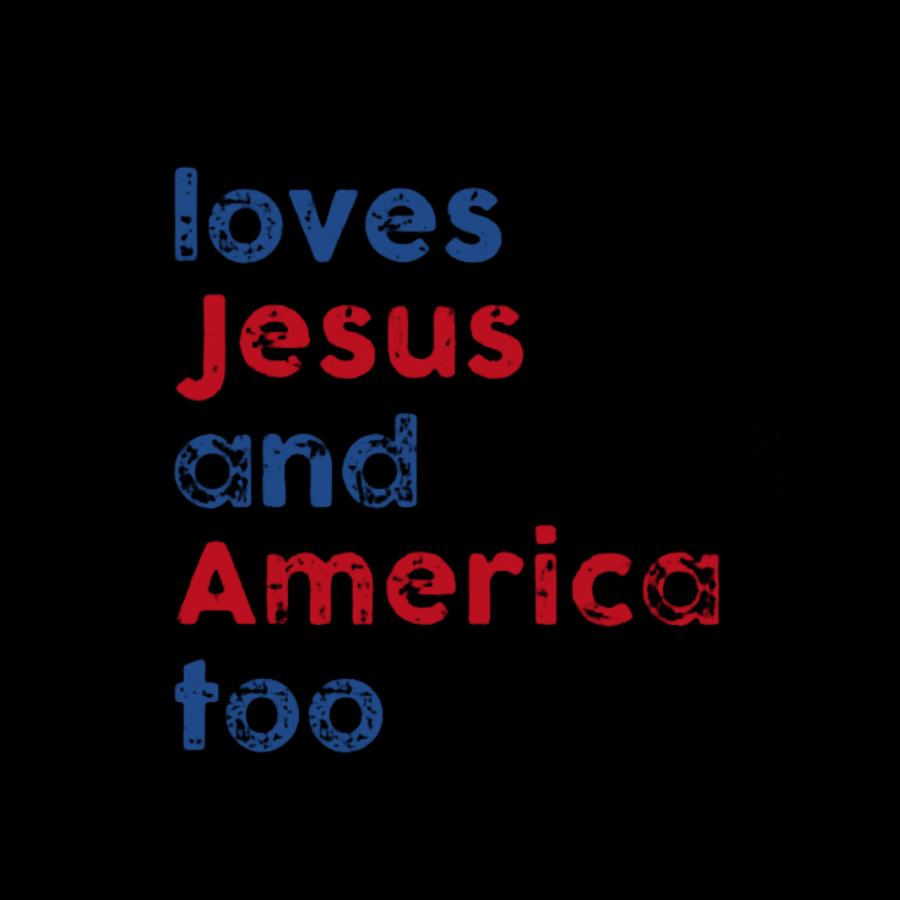 Loves Jesus And America Too Unisex Song Inspired Patriotic Graphic Geeky T-Shirt