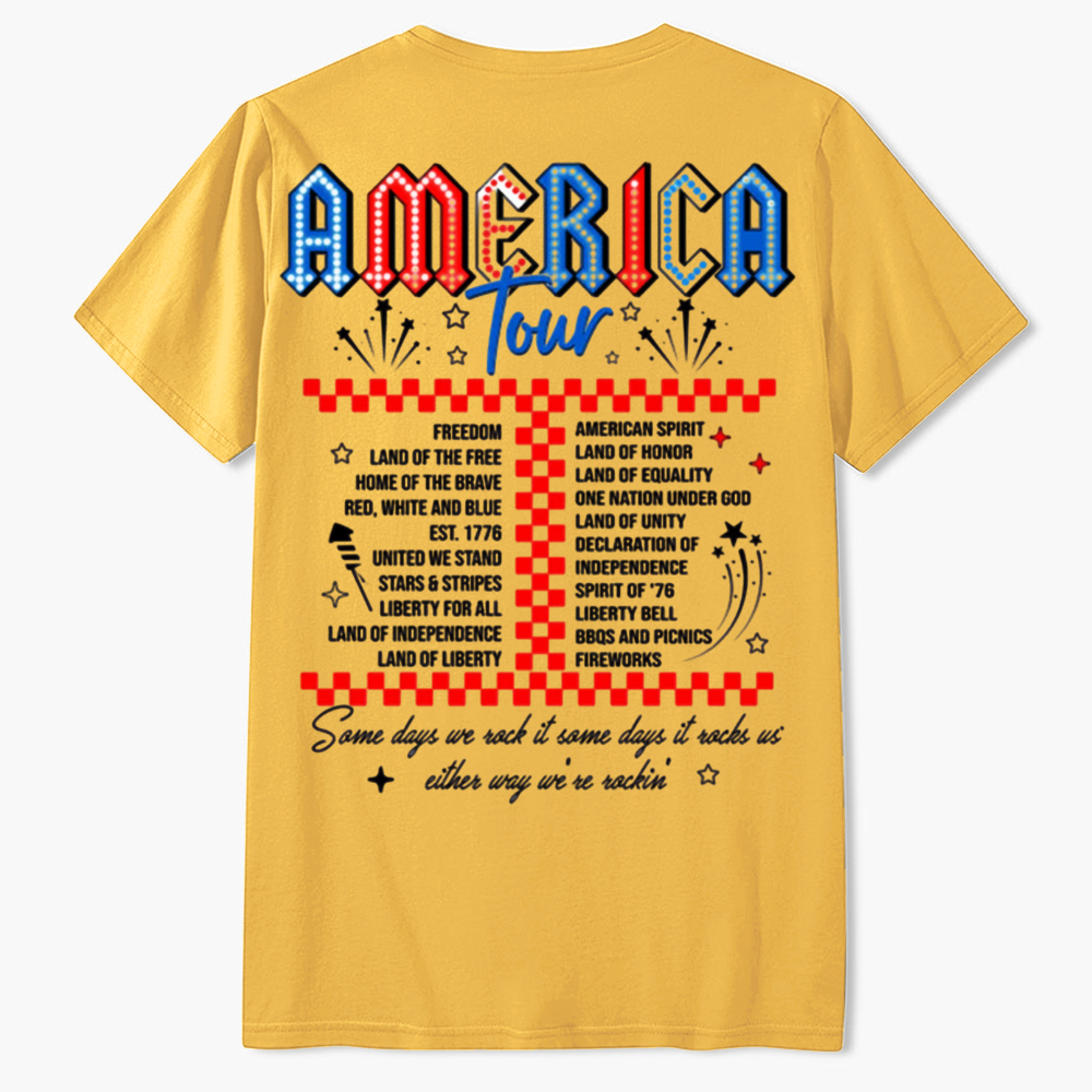 Retro America Tour 1776 Funny T-Shirt Gift