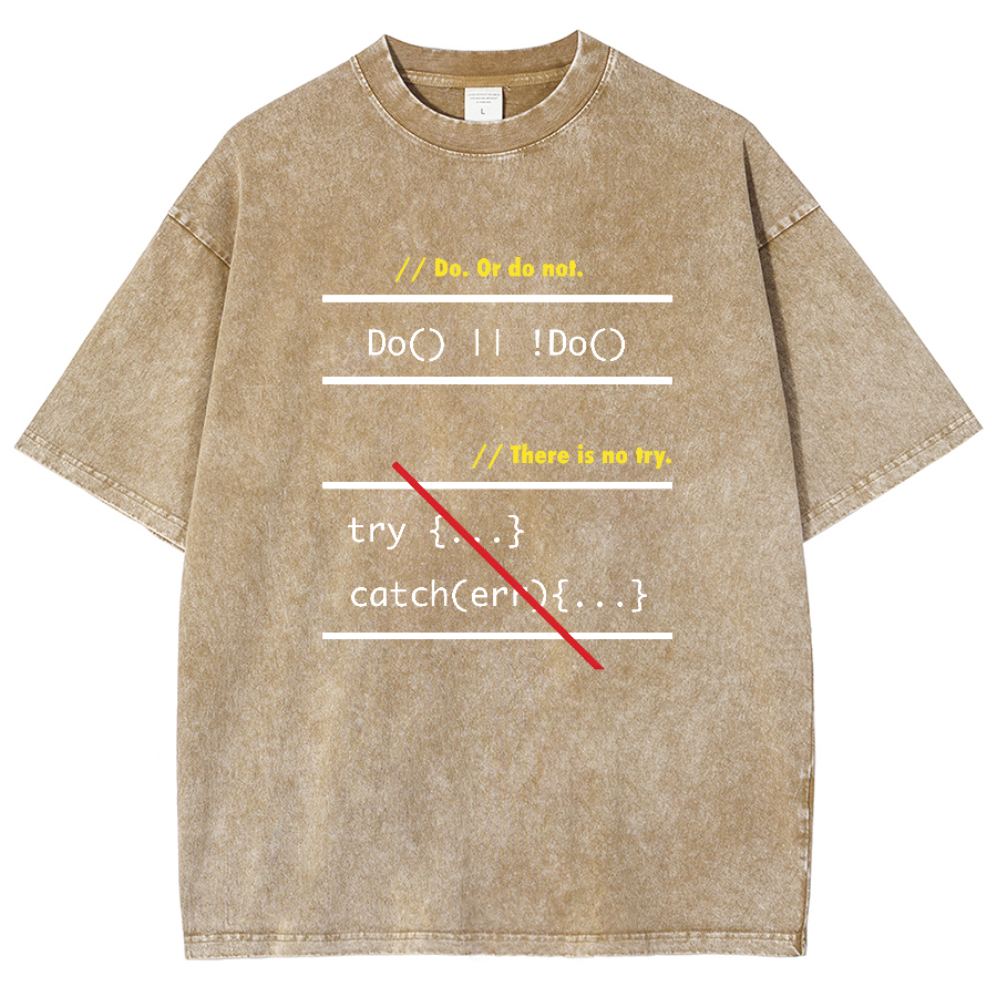 There is No Try in Code (JavaScript) Vintage Distressed T-shirt