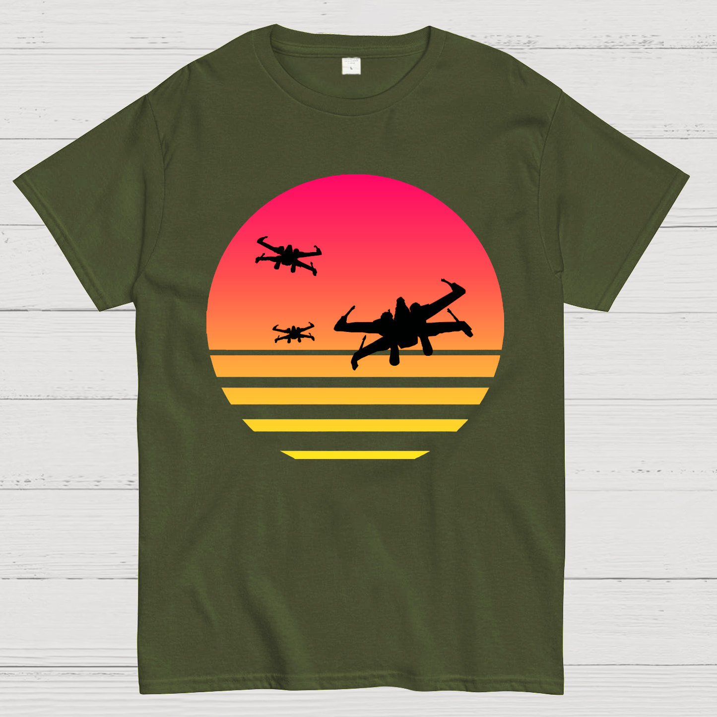 X-wing Fighter And Sunset Geek T-Shirt