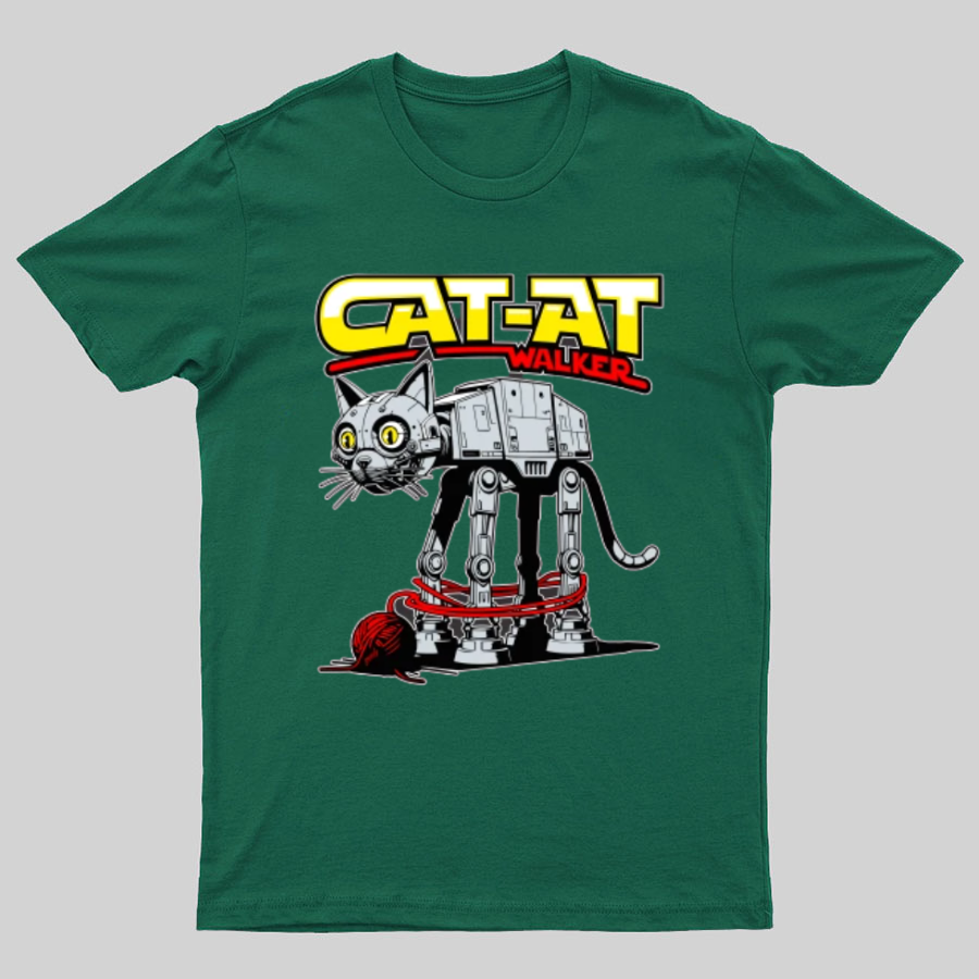 Funny Cat-at Walker, Cat Geeky T-Shirt