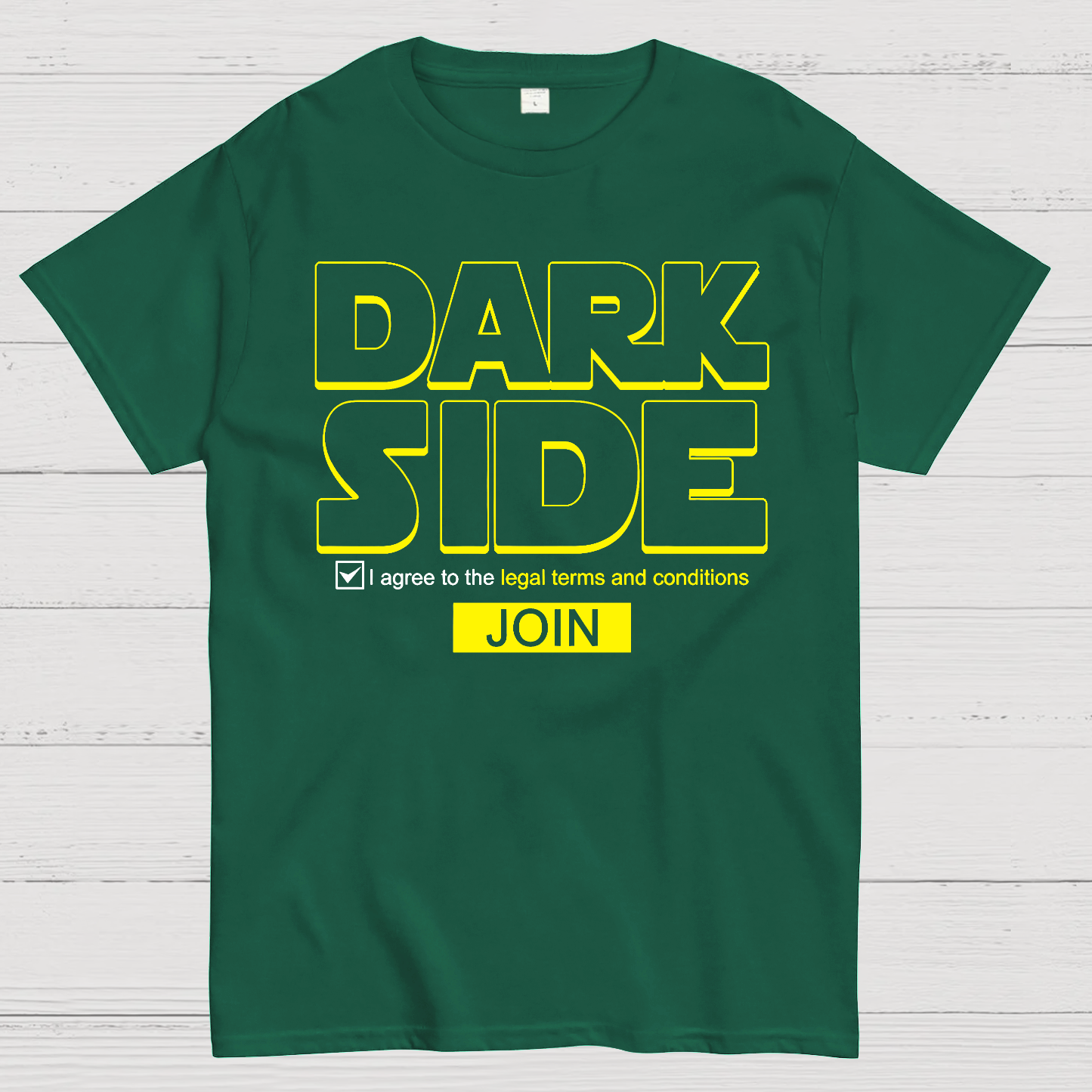 Funny Sci-fi Slogan Dark Side Geek T-Shirt